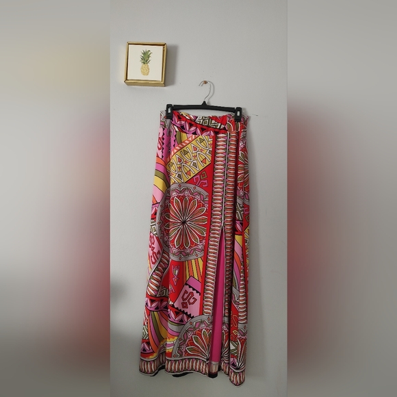 Muse Boston Proper Skirt Women Size XS Multicolor Style Maxi Open Front - Picture 1 of 9